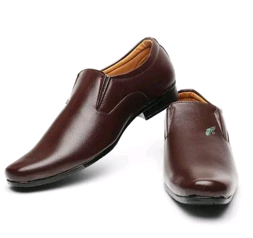 Formal Brown Leather Loafers for Men – Cushioned Sole Comfort